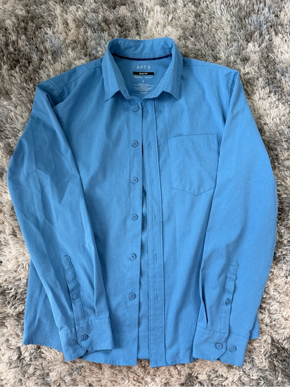 Apt. 9 Light Blue Men’s Long-Sleeve Dress Shirt